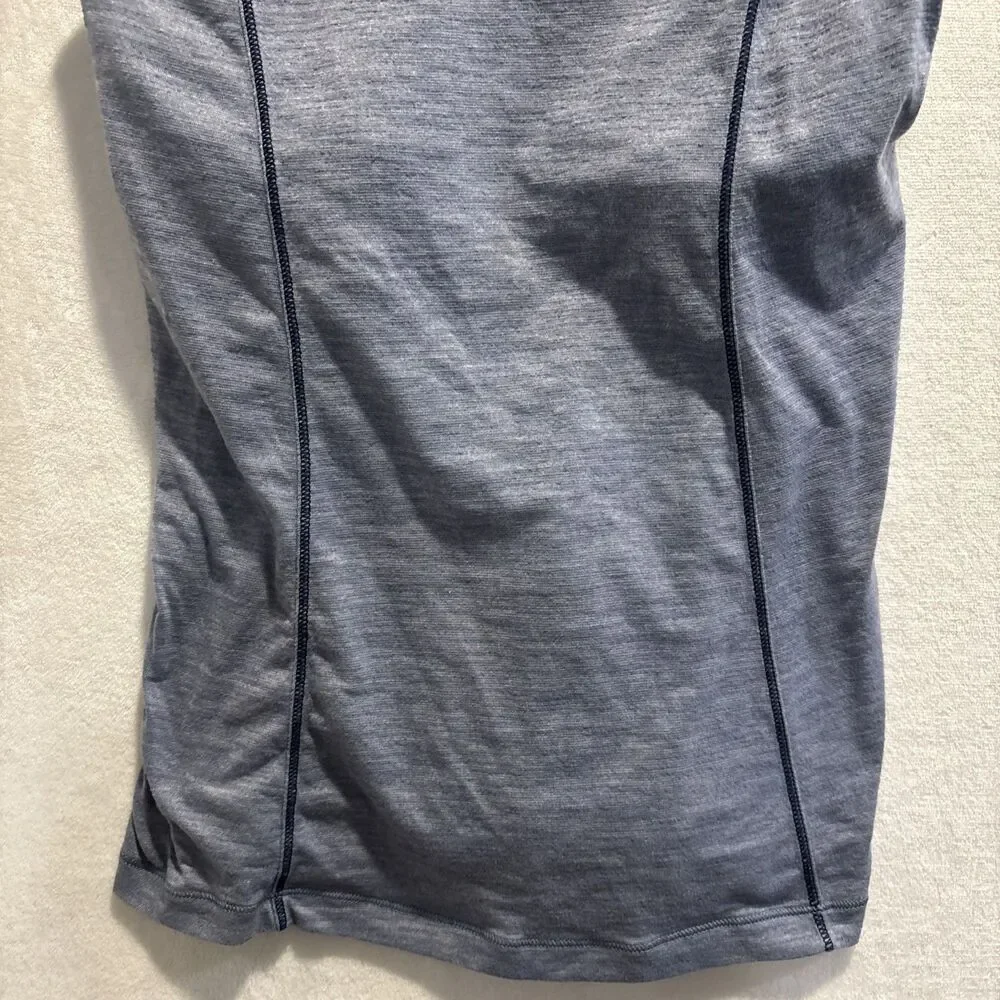 Lululemon Tank Top Women's Size 8 Blue Heather Run For Gold Athletic Gym Yoga